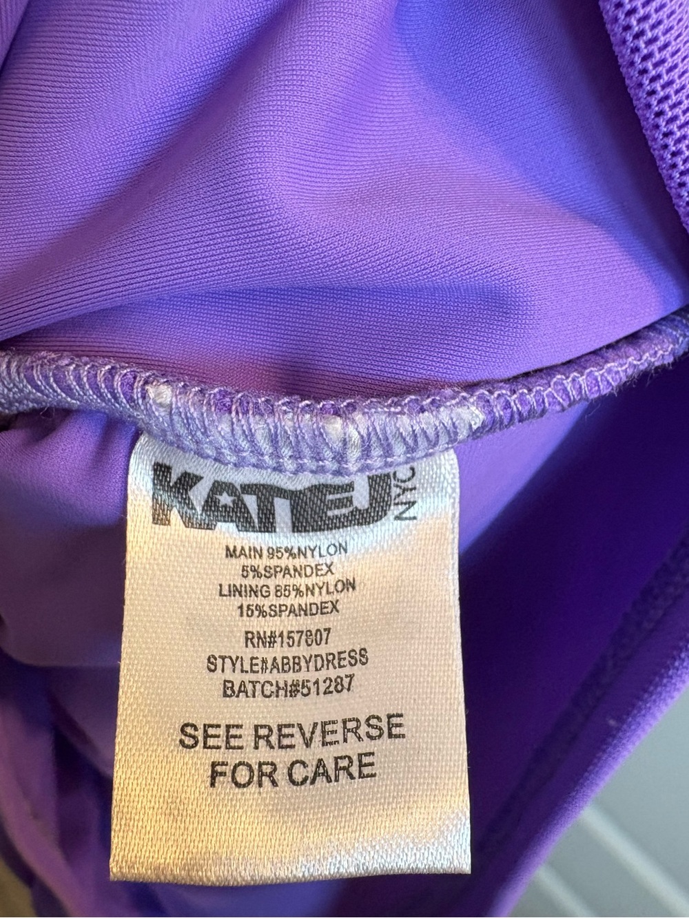 Katie J NWT Tween Ruched Bodycon Abby Dress in Purple Size XL (14) - Picture 4 of 4